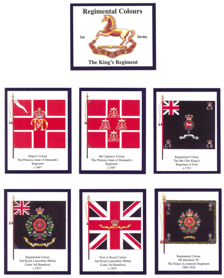 The King's Regiment - 'Regimental Colours' Trade Card Set by David Hunter